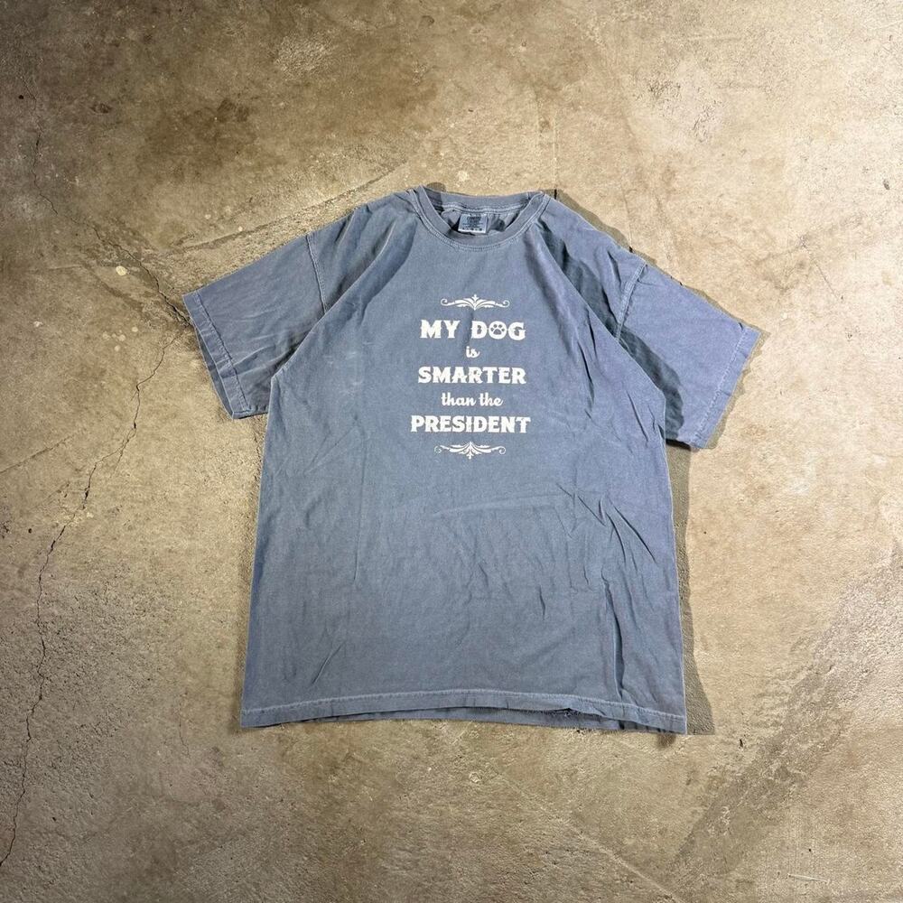 Y2K My Dog Is Smarter Than The President Funny Dog Tee